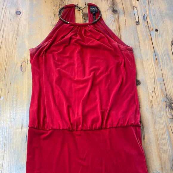 Laundry By Shelli Segal Sexy Red Dress Size 4 - Picture 3 of 7